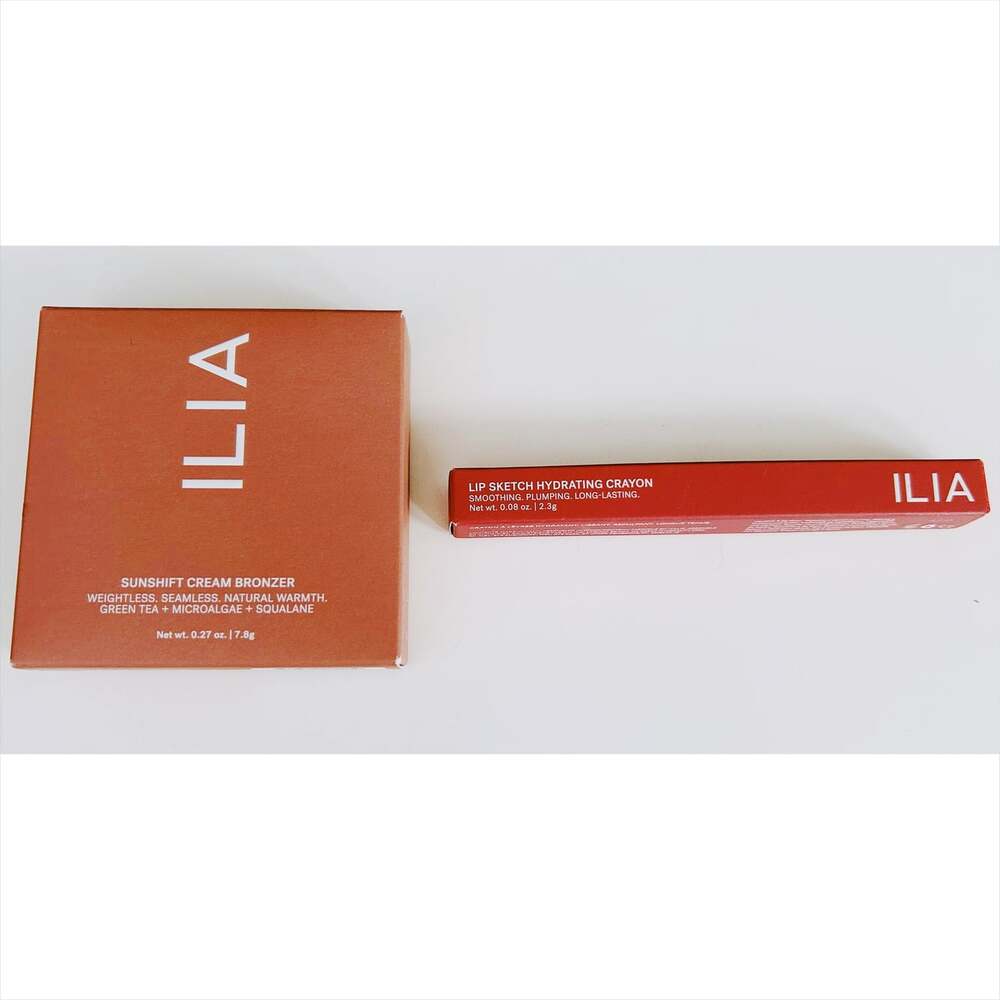 BNIB ILIA Cream Bronzer in Ray & The Lip Sketch Hydrating Crayon in Piazza